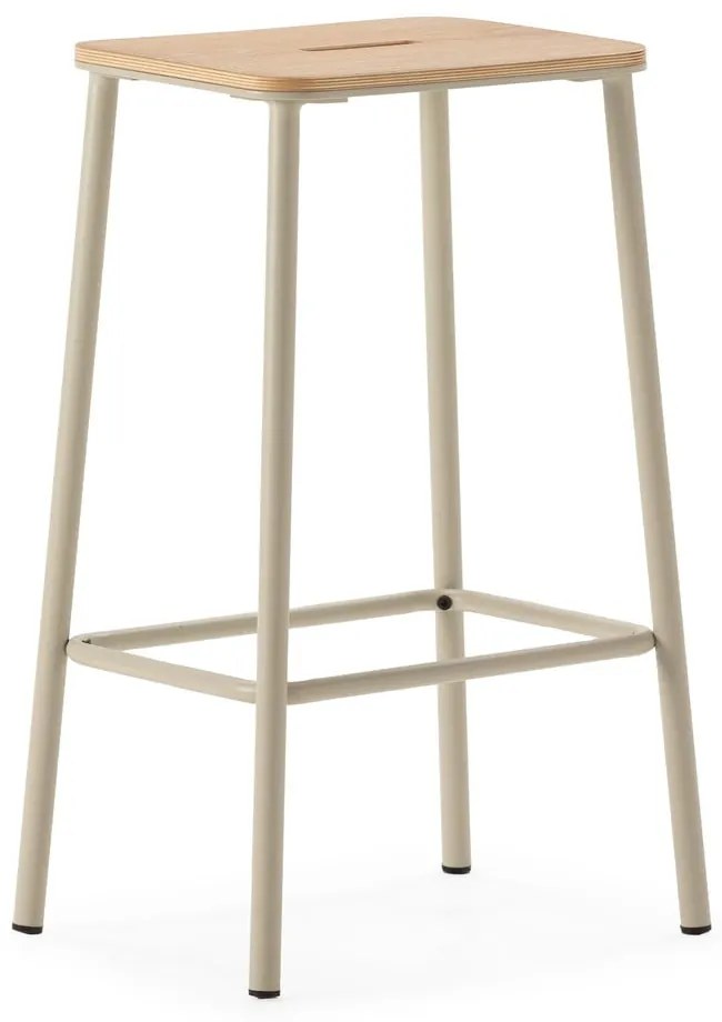 Kremowe hokery zestaw 2 szt. (wysokość siedziska 65 cm) Abba – Marckeric