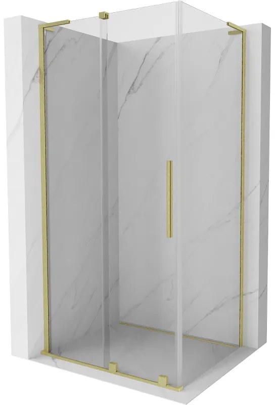 Mexen Velar L kabina prysznicowa rozsuwana 90 x 85 cm, transparent, złota szczotkowana - 871-090-085-03-55