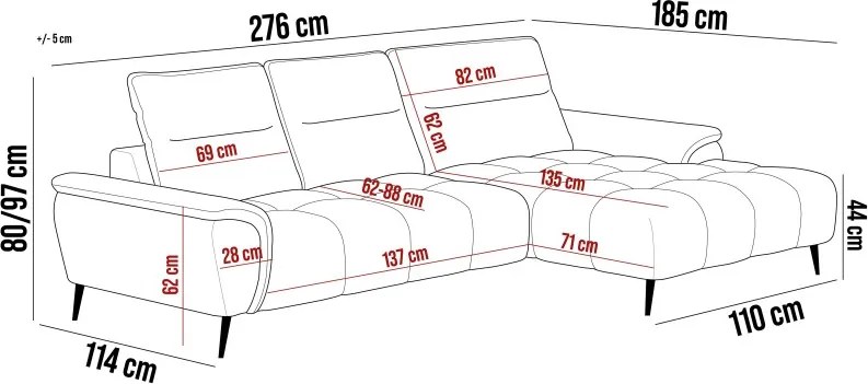 Narożnik MONTANA XL układ U WERSAL