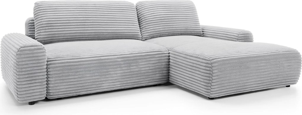 Masseno Narożnik OSSO z funkcją spania i pojemnikiem na pościel Narozniki L, Rozkładana sofa - Szary, AMBIENCE 18