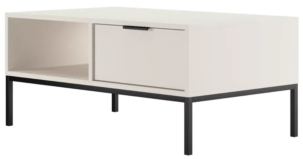 Stolik kawowy AUSTIN 100x60 biały/czarny KOCOT MEBLE