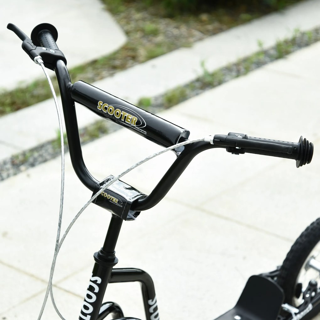 HOMCOM Hulajnoga dziecięca z regulowaną kierownicą Opony pneumatyczne 12 cali Niebieska | Aosom PL