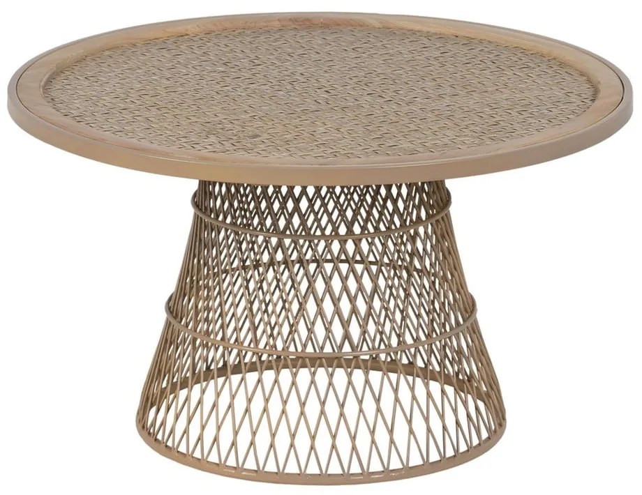 Rattanowy okrągły stolik ø 70 cm – Ixia