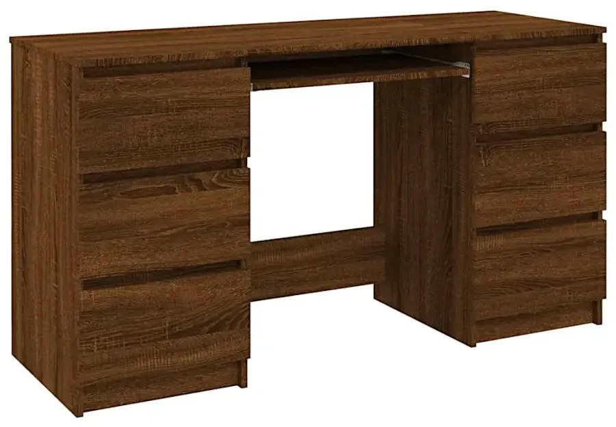Minimalistyczne biurko w kolorze brązowego dębu K5-K10