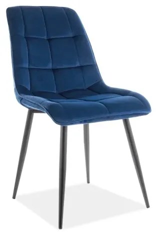 KRZESŁO CHIC VELVET CZARNY STELAŻ/GRANATOWY BLUVEL 86 SIGNAL
