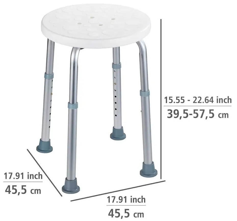 Taboret do wanny lub pod prysznic Wenko Bath/Shower Stool, 45x45 cm