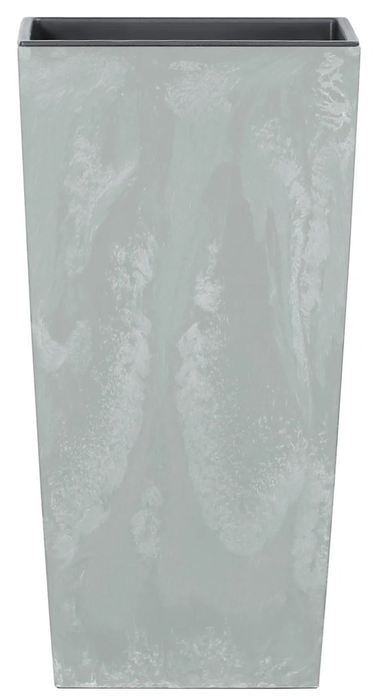 Donica ogrodowa z wkładem Urbi Square Beton Effect 17 x 17 x 32,5 cm szary PROSPERPLAST