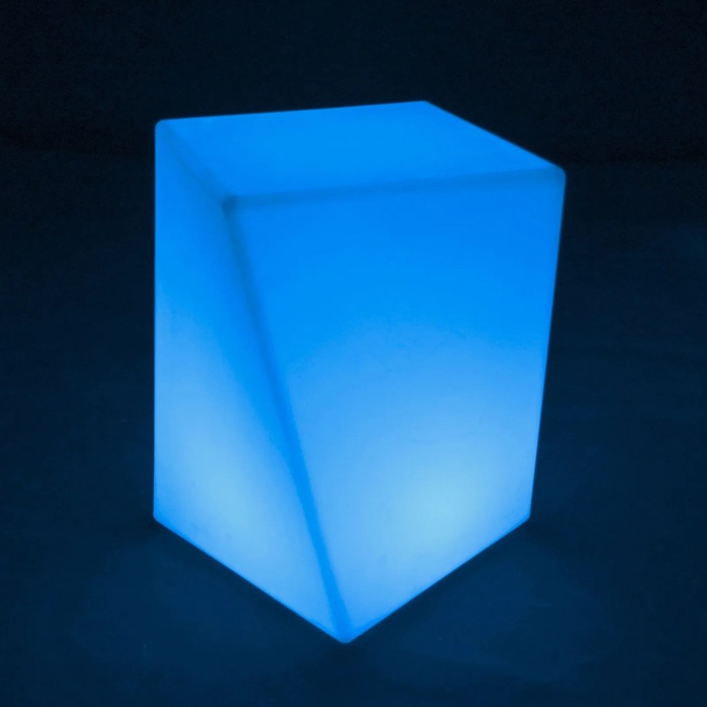 Podświetlany stołek/taboret LED, 50x42 cm