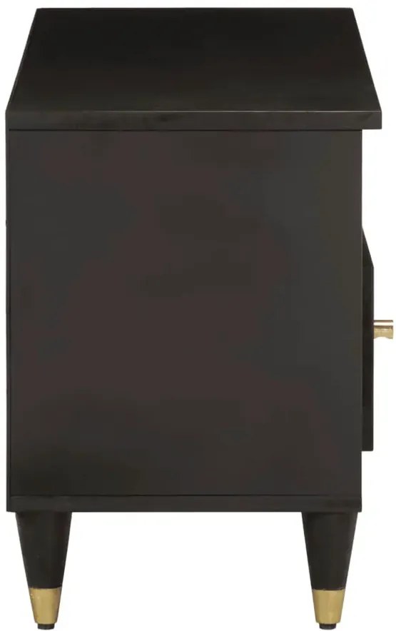 Czarna drewniana szafka RTV z szufladą F0-K66