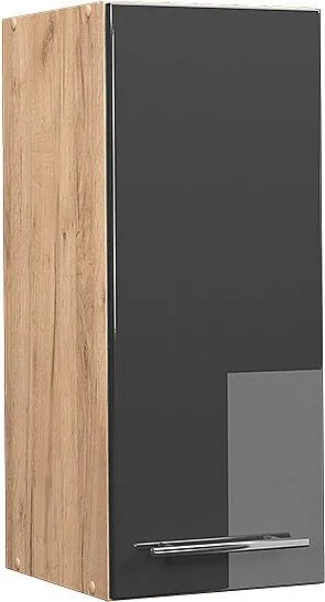 Szafka ścienna antracyt wysoki połysk 30x34.1x72 fame-line