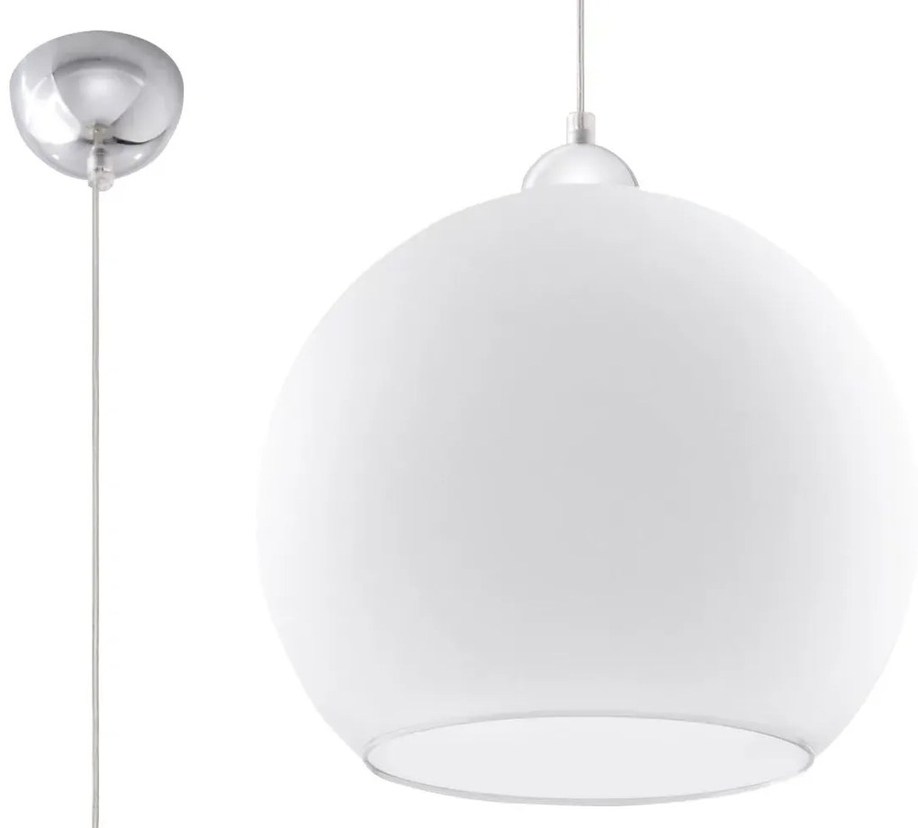 Okrągła szklana lampa wisząca LED G0-R36