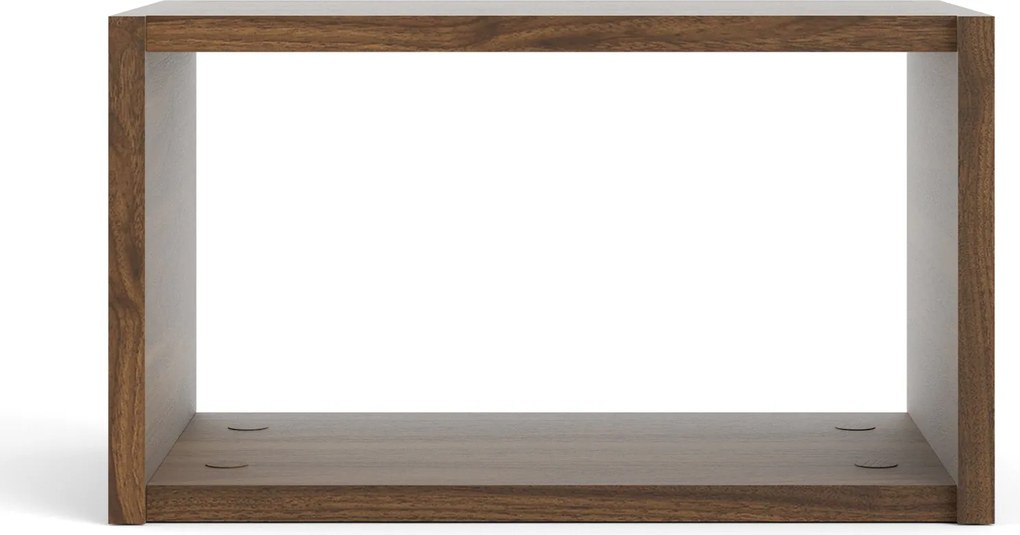 Prostokątna półka wisząca Roomers walnut
