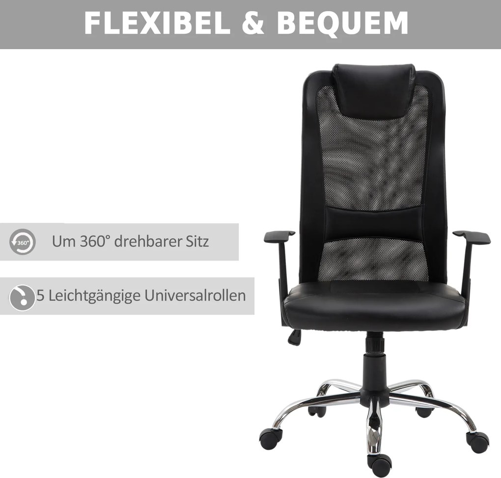 Vinsetto Fotel biurowy z funkcją masażu wygodny fotel do pracy i relaksu | Aosom PL