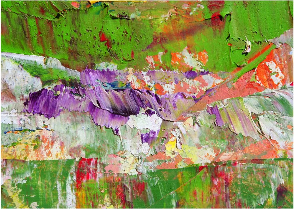 Obraz na szkle abstrakcji - malarstwo (70x50 cm)
