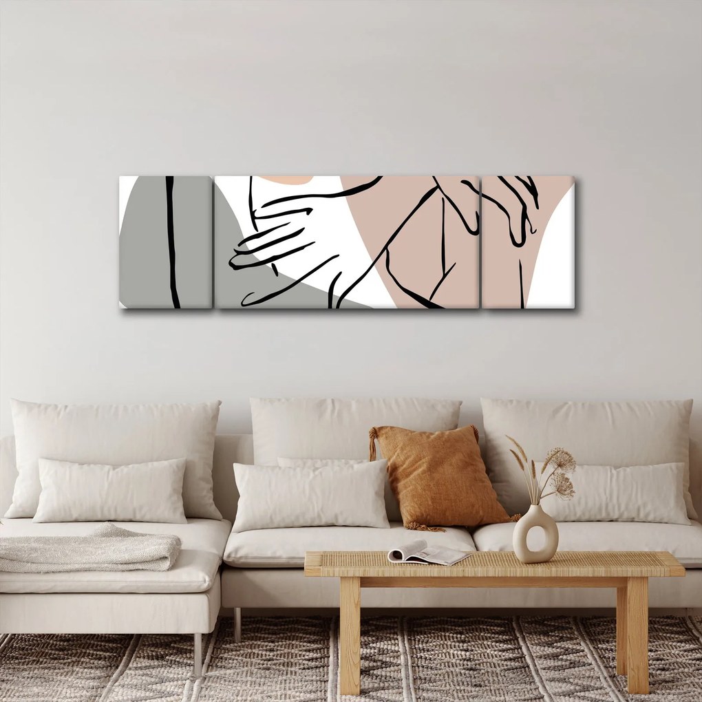 Obraz - Kobieta linia sztuki ciała N⁰2 (170x50 cm)