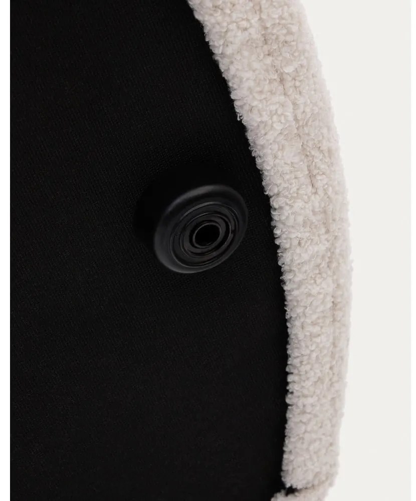 Kremowy puf z materiału bouclé Kaeli – Kave Home