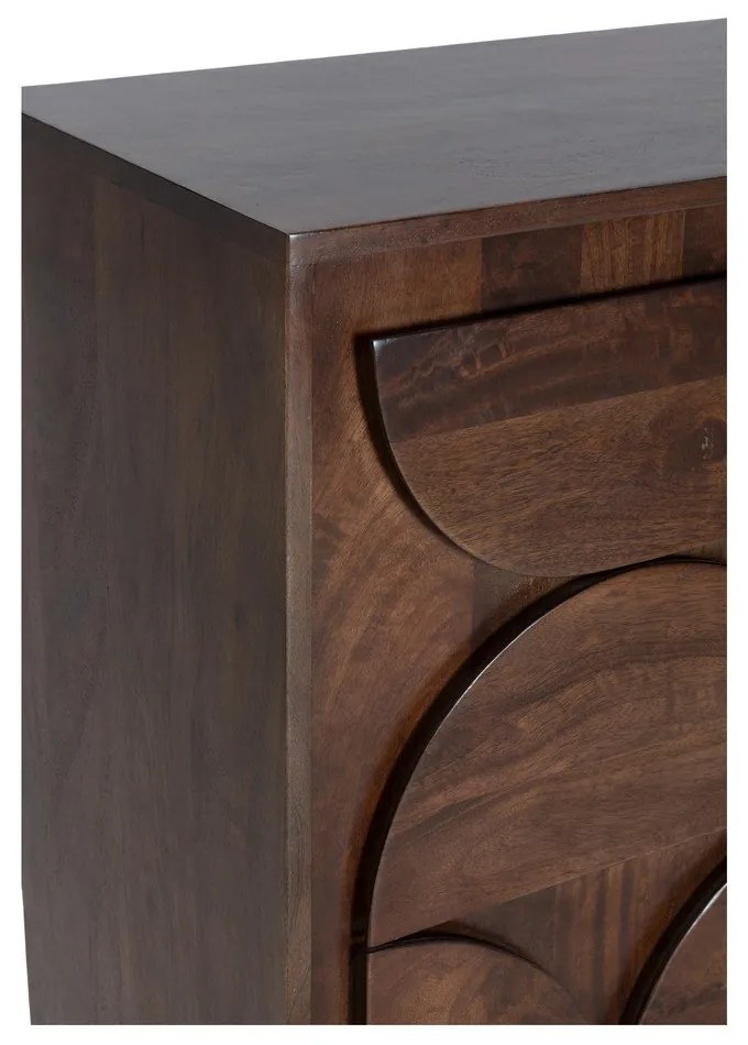Brązowa komoda z litego drewna mango 145x76x40 cm Trisha – MOME