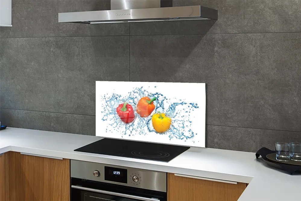 Panel nad Blat Kuchenny Kolorowe Papryki w Wodzie