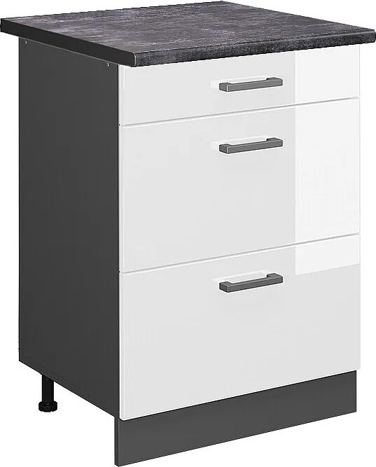 Szafka dolna do kuchni biały wysoki połysk 60x60x81.6 r-line