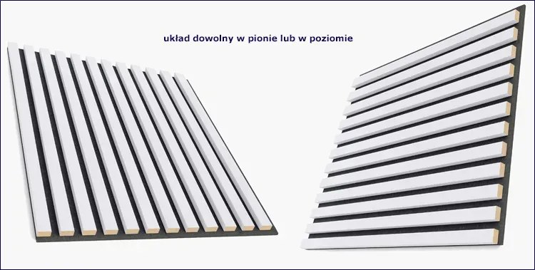 Panele akustyczne 6 szt. biały mat K5-A30