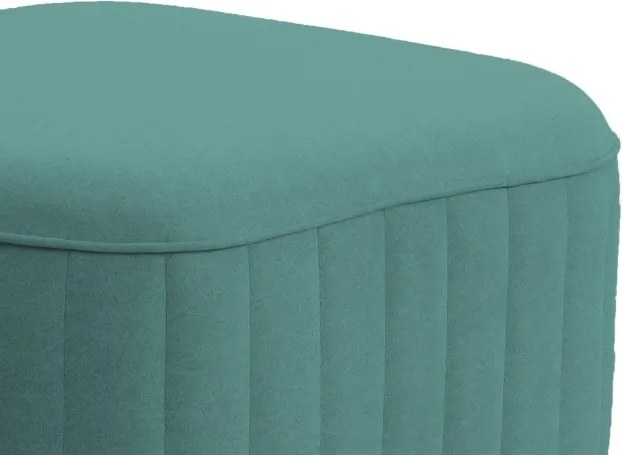 Pufa LAREN w kolorze turkusowym w tkaninie CASTEL 70