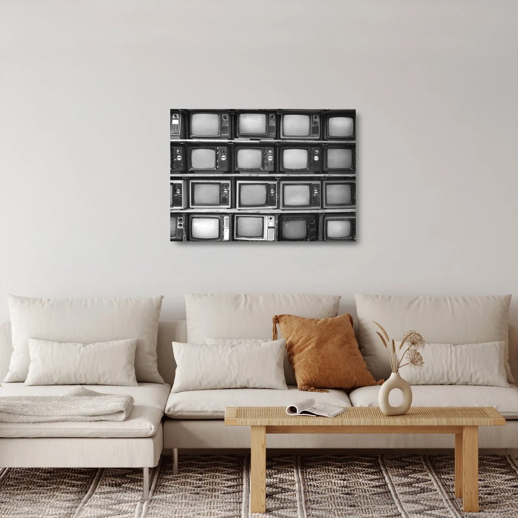 Obraz na szkle - Retro TV (70x50 cm)
