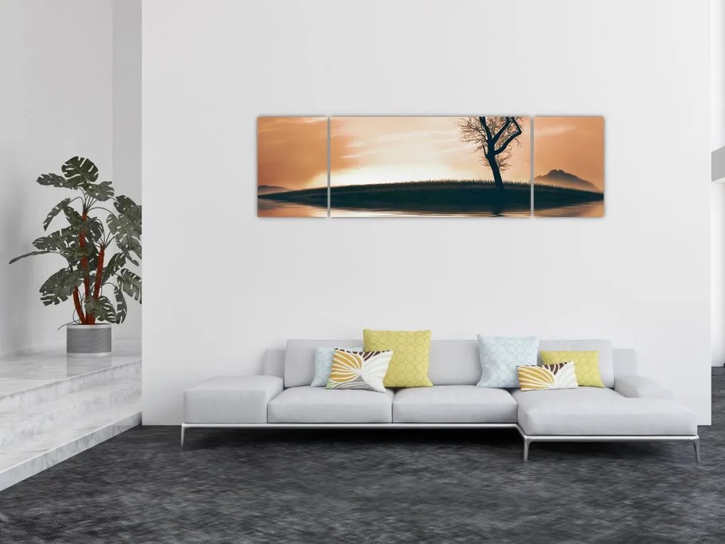 Obraz drzewa na wyspie (170x50 cm)