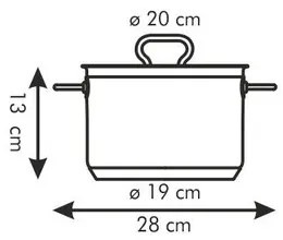 Tescoma Garnek z pokrywką HOME PROFI, 20 cm