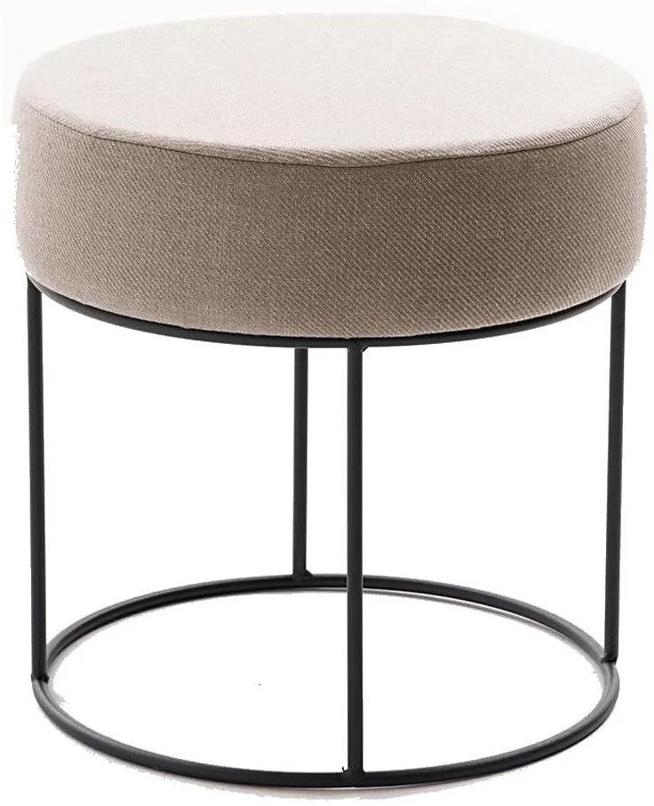 Pufa RELO Ø 40 cm beżowa