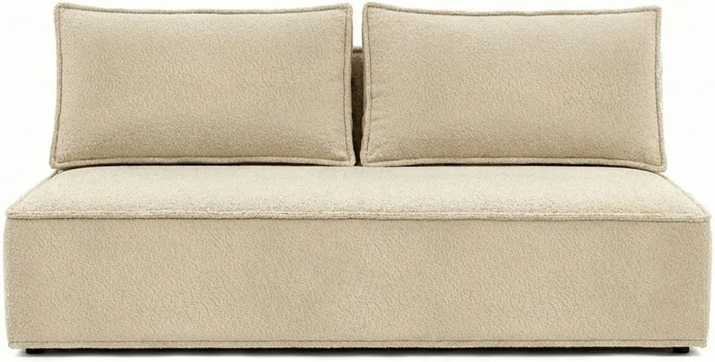 Sofa z Funkcją Spania MAVIA Beżowa Boucle Nowoczesna
