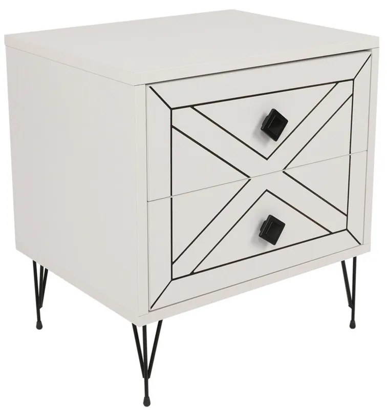 Stolik nocny Luna White