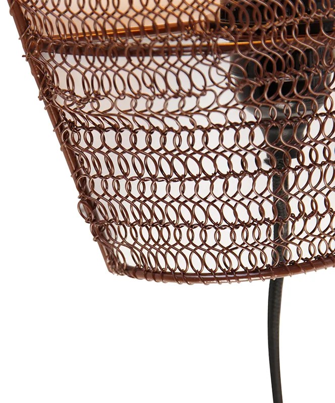 Orientalna lampa ścienna brązowa 35 cm - NidumKolonialny Oswietlenie wewnetrzne