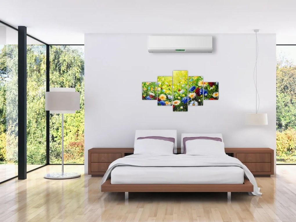 Obraz dzikich kwiatów (125x70 cm)