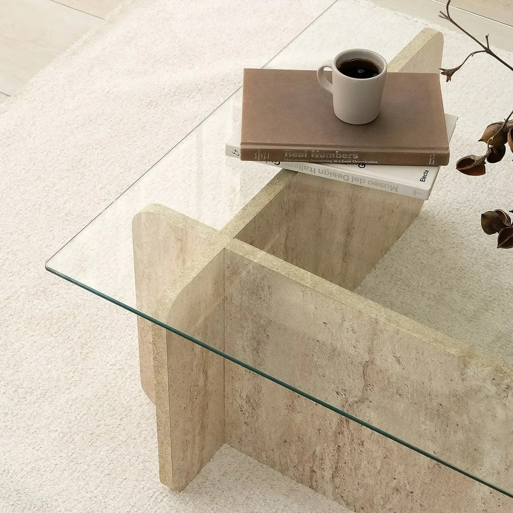 Stolik konferencyjny Escape Travertine