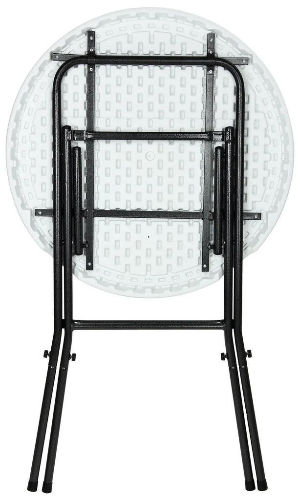 Stół imprezowy LYDA z plastiku, Ø72x110cm, biała Casaria