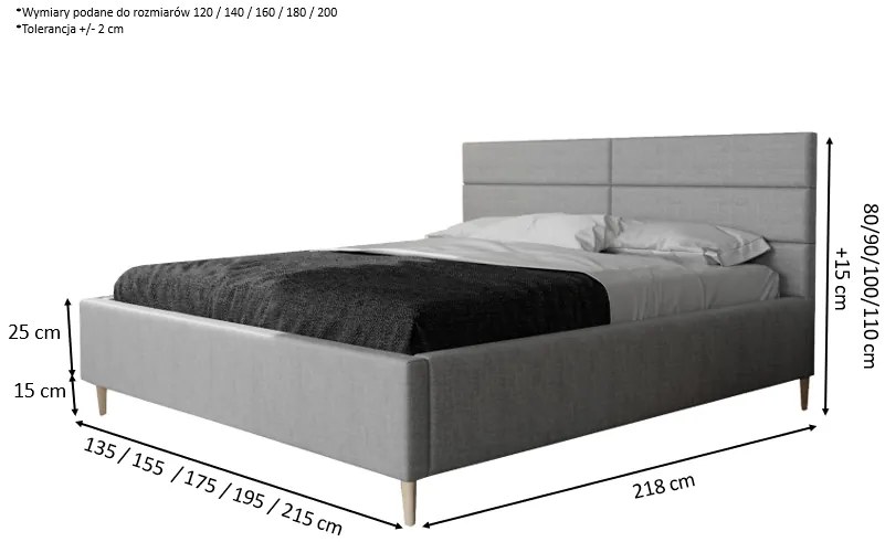 Łóżko sypialniane BASIC - 200x200