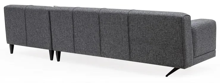 Ciemnoszara sofa narożna Artie Jivago, narożnik prawy