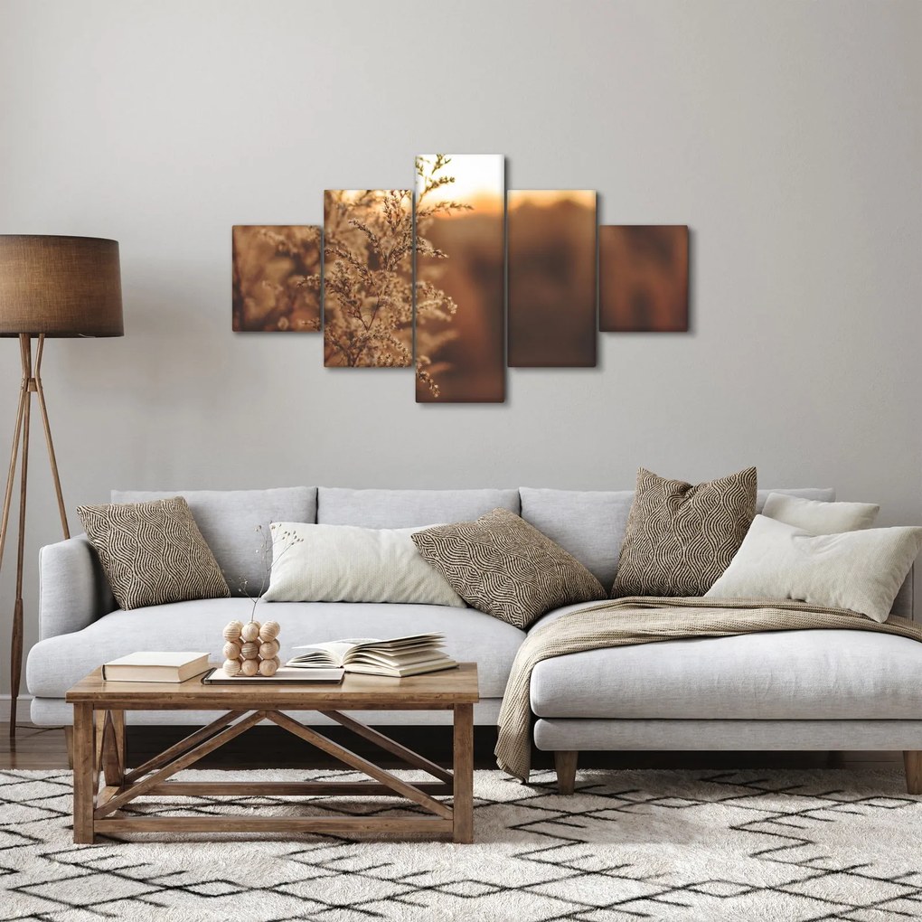 Obraz kwitnącej trawy (125x70 cm)