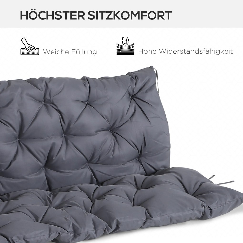 Outsunny poduszka na ławkę poduszka oparcia na ławce 150x98x8 cm