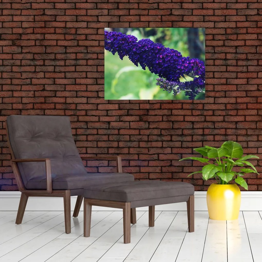Obraz niebieskiego kwiatu (70x50 cm)