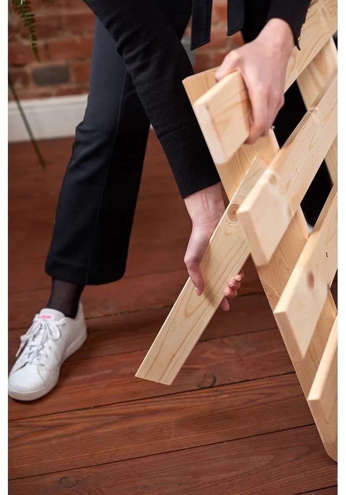 Szarobeżowa lniana rozkładana sofa 140 cm Roots – Karup Design