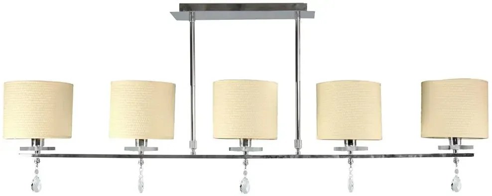 Lampa wisząca w stylu glamour z kremowymi abażurami - D230-Maveso