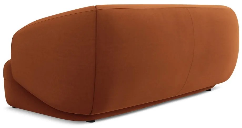 Pomarańczowa aksamitna sofa 212 cm Moana – Makamii