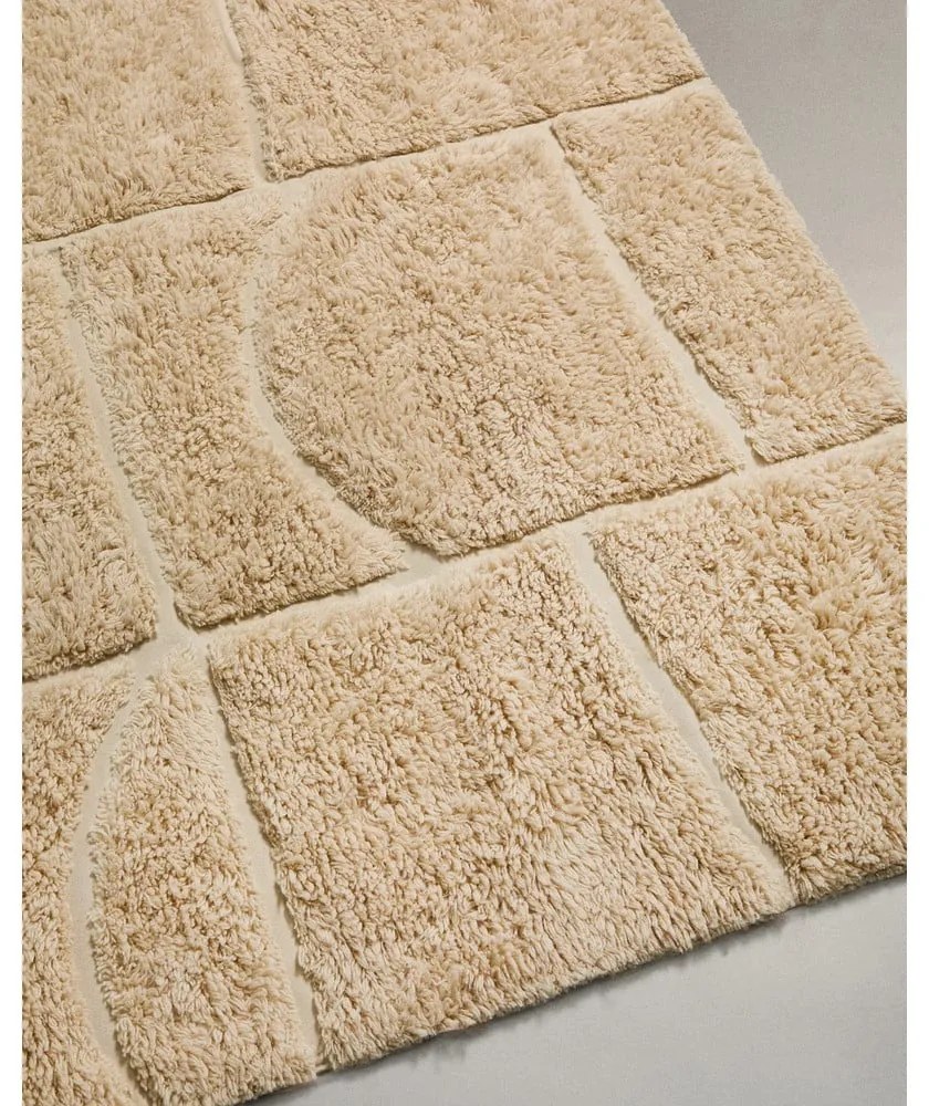 Kremowy wełniany dywan tkany ręcznie 200x300 cm Nak – Kave Home