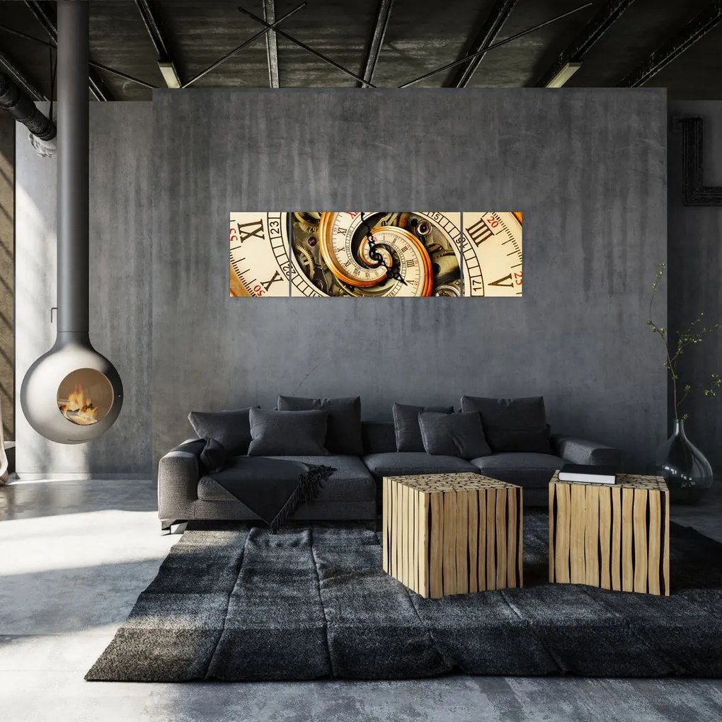 Obraz zegara (170x50 cm)
