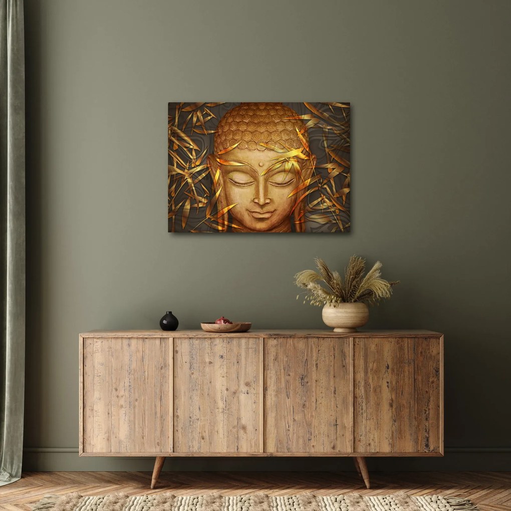 Obraz - Złoty Budda (70x50 cm)