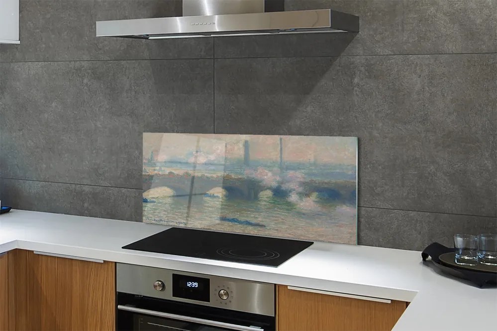 Szklany Panel Most w Waterloo - Claude Monet