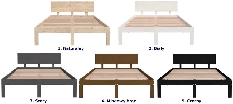 Łóżko z naturalnej sosny 120x200 N9-B12