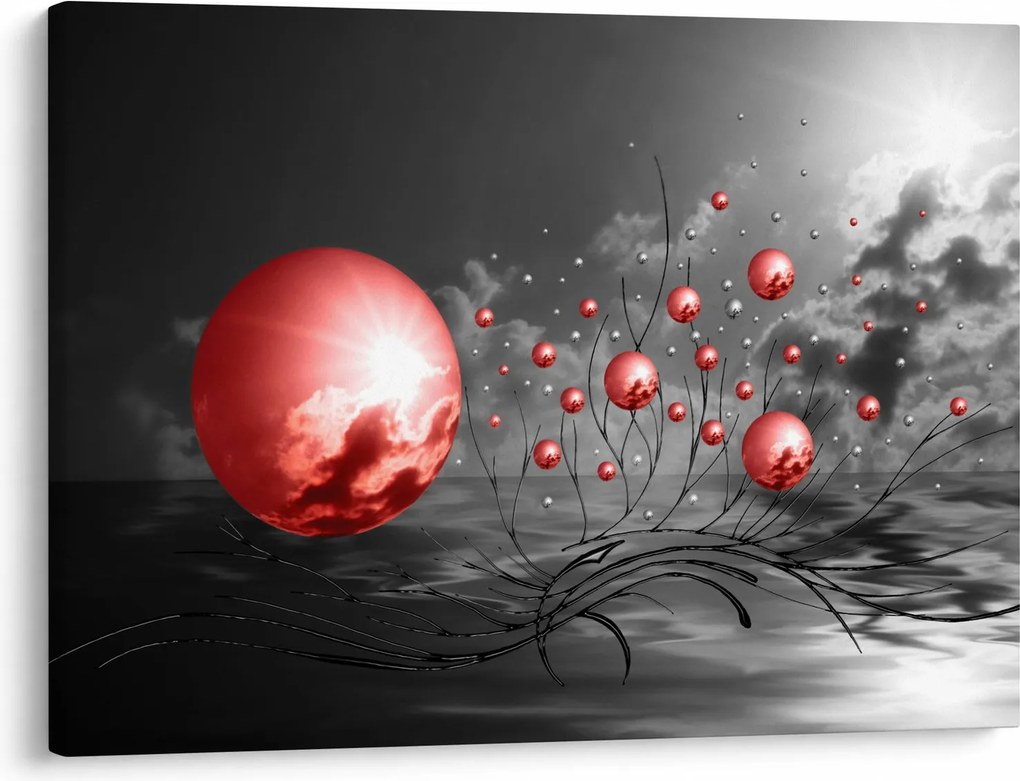 Obraz czerwonych kul (70x50 cm)