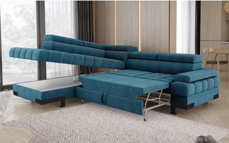 Narożnik SELVA L z funkcją spania i pojemnikiem AUSTIN 14 WERSAL